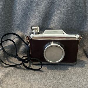 Faux Camera Flask-Stainless Steel-NWOT
